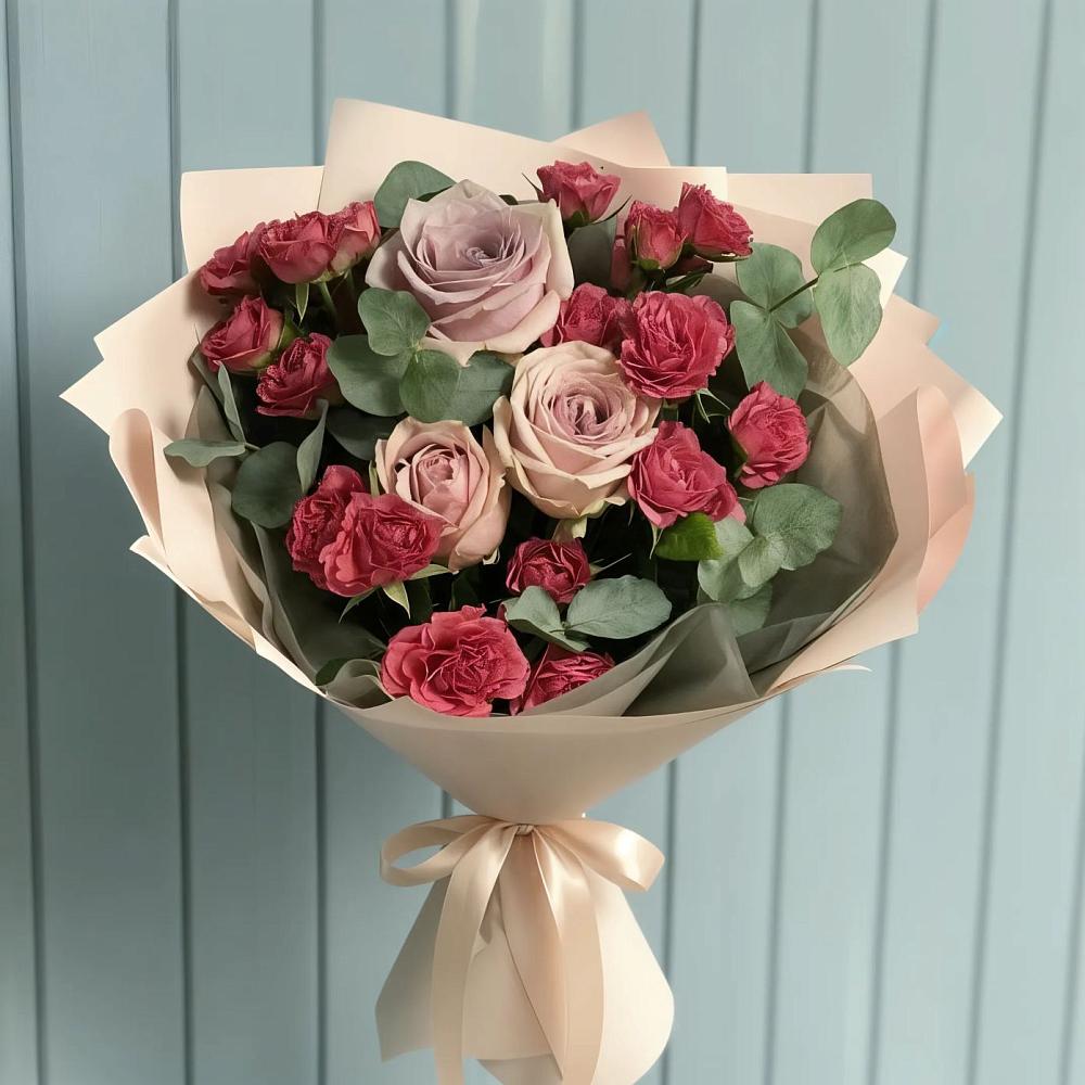 Букет цветов из: Гвоздики и Розы в Дмитриевском