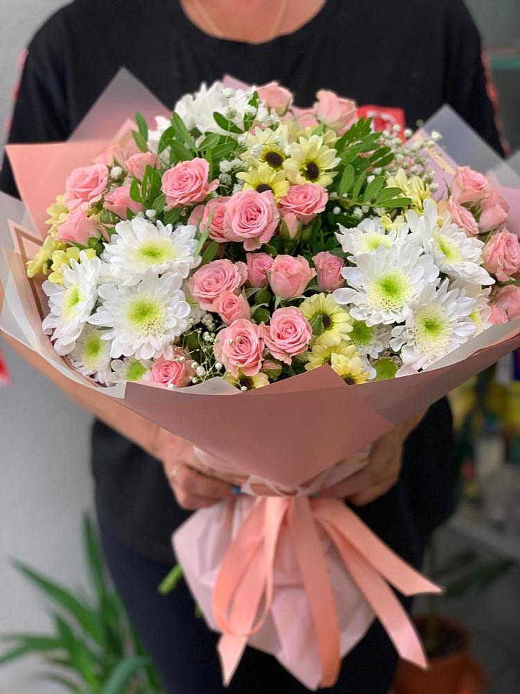 Букет цветов из: Розы и Хризантемы в Дмитриевском