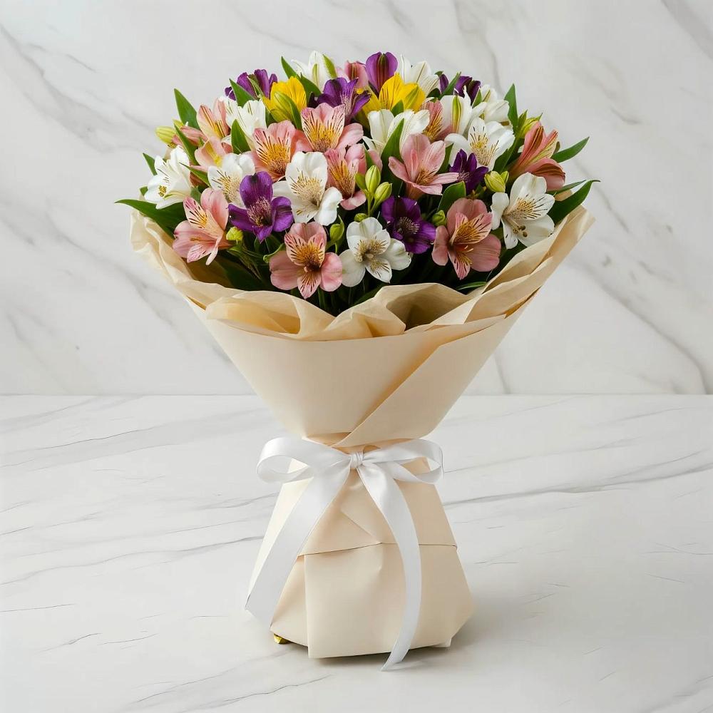 Букет цветов из: Альстромерии в Дмитриевском