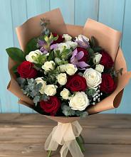 Букет цветов из:  Розы и Альстромерии в Дмитриевском