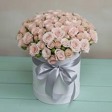 Цветочная композиция из Розы в шляпной коробке в Дмитриевском