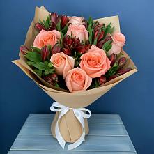Букет цветов из:  Розы и Альстромерии #REPLACE_PRED# Дмитриевском