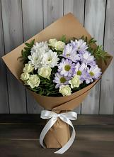 Букет цветов из:  Хризантемы и Розы в Дмитриевском