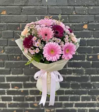 Букет цветов из:  Герберы и Хризантемы в Дмитриевском