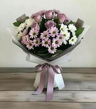 Букет цветов из:  Хризантемы и Розы в Дмитриевском