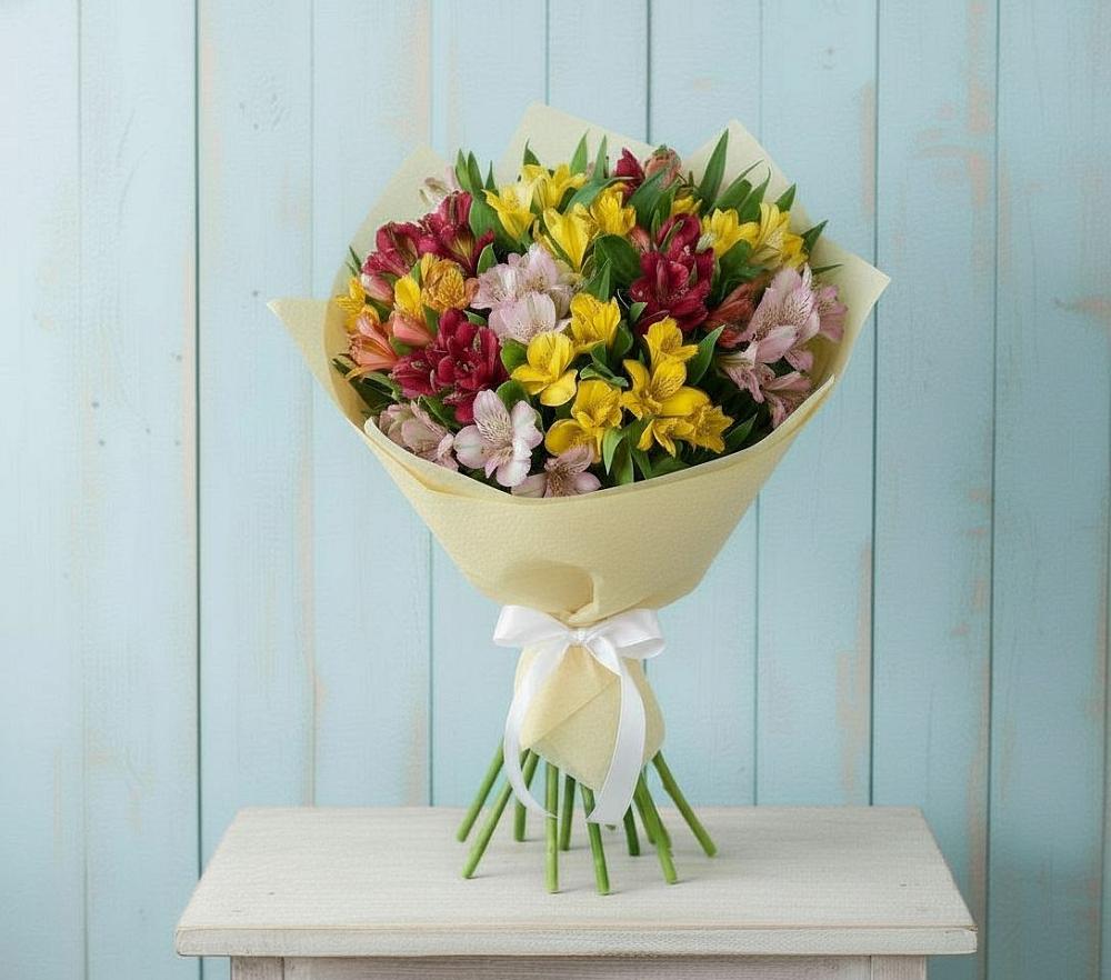 Букет цветов из: Альстромерии в Дмитриевском
