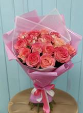 Букет 15 Розовых роз Равель в Дмитриевском