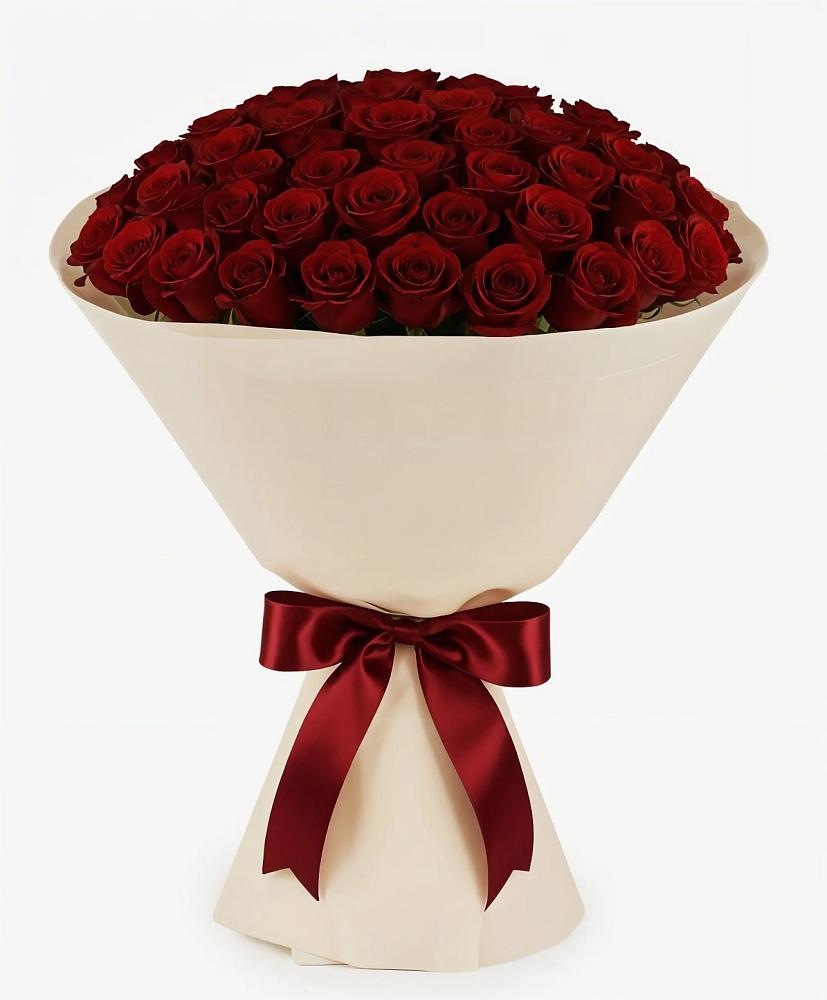 Букет 101 Бордовая роза Блэк Бакарра в Дмитриевском