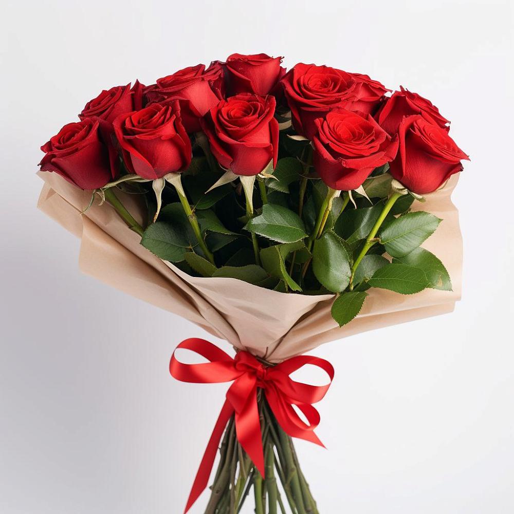Букет 11 Красных роз Эдлесс Лав в Дмитриевском