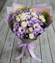 Букет цветов из:  Хризантемы и Розы в Дмитриевском